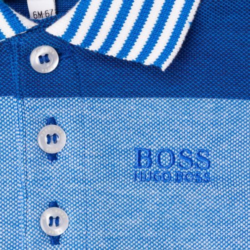Baby Turquoise Block Stripe S/s Polo Shirt 65340 by BOSS from Hurleys
