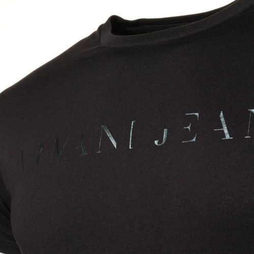 Mens Black Chest Logo S/s Tee Shirt 27238 by Armani Jeans from Hurleys