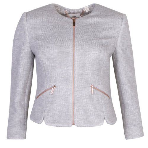 Womens Grey Hatie Textured Crop Jacket 22785 by Ted Baker from Hurleys