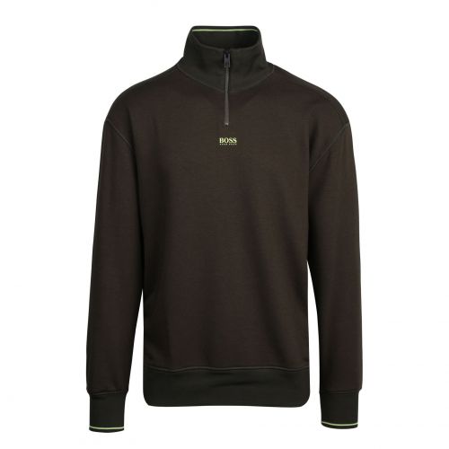 Casual Mens Khaki Zpitch 1/4 Zip Sweat Top 76450 by BOSS from Hurleys
