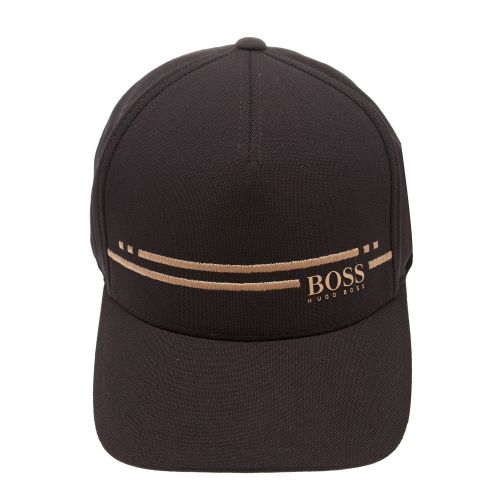 Athleisure Mens Black/Gold Stripe Cap 31984 by BOSS from Hurleys