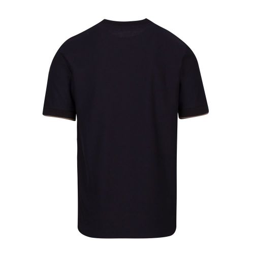 Mens Navy Contrast Cuff Pique S/s T Shirt 91935 by Fred Perry from Hurleys
