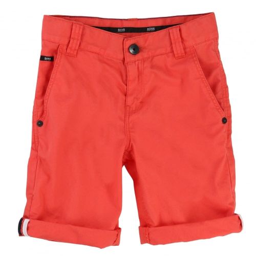 Boys Red Branded Chino Shorts 35449 by BOSS from Hurleys