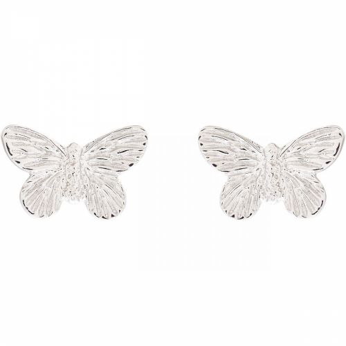 Womens Silver 3D Butterfly Studs 34259 by Olivia Burton from Hurleys