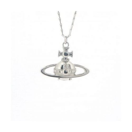 Womens Silver Suzie Pendant Necklace 67189 by Vivienne Westwood from Hurleys