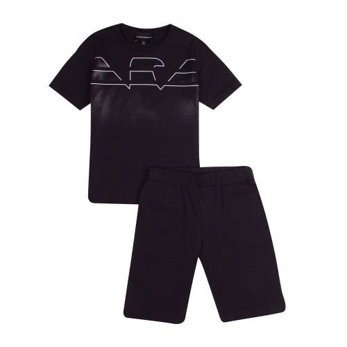 Boys Navy Eagle Top & Shorts Set 87490 by Emporio Kids from Hurleys