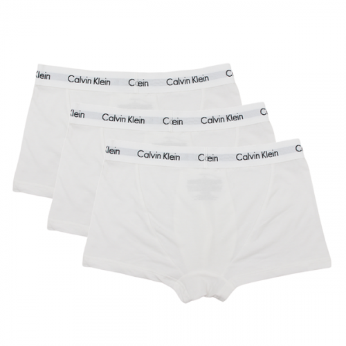 Mens White 3 Pack Boxers 126373 by Calvin Klein from Hurleys
