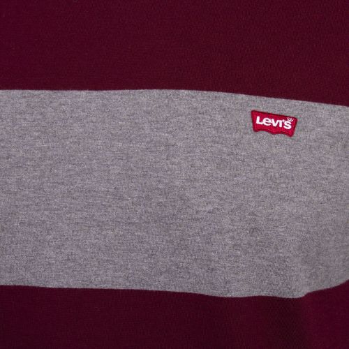 Mens Dark Red Original Rugby Stripe S/s T Shirt 76748 by Levi's from Hurleys