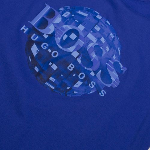 Athleisure Mens Mid Blue Tee 4 Sphere S/s T Shirt 42485 by BOSS from Hurleys
