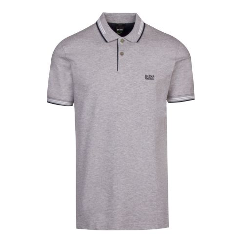 Athleisure Mens Open Grey Paul Slim Fit S/s Polo Shirt 44731 by BOSS from Hurleys