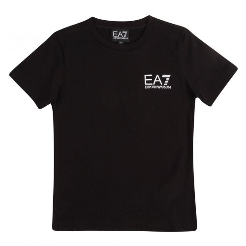 Boys Black Basic Small Logo S/s T Shirt 77399 by EA7 from Hurleys