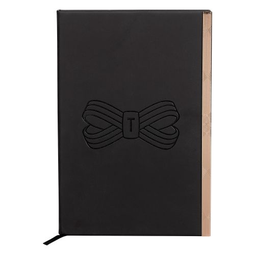 Womens Black A5 Soft Bow Notebook 33939 by Ted Baker from Hurleys