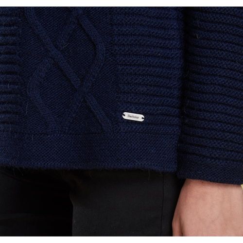 Lifestyle Womens Navy Court Roll Collar Knitted Jumper 12500 by Barbour from Hurleys