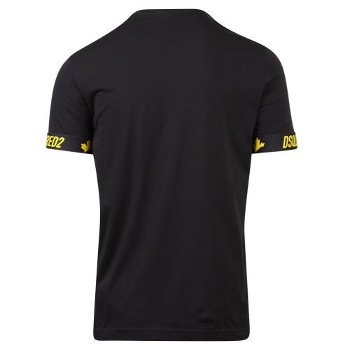 Mens Black/Yellow Colour Armband S/s T Shirt 108078 by Dsquared2 from Hurleys