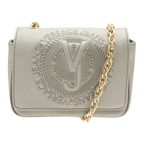 Womens Pewter Embossed Logo Cross Body Bag 8954 by Versace Jeans from Hurleys