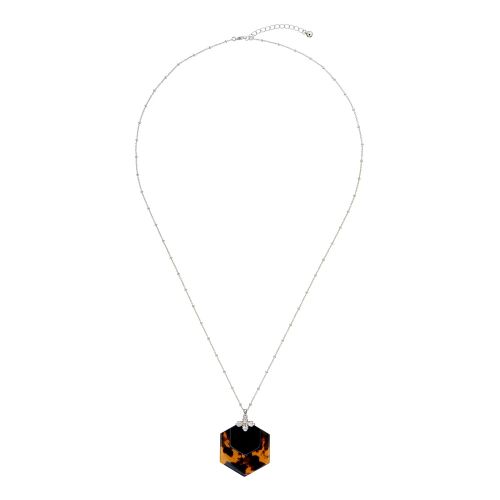 Womens Gold/Tortoiseshell Honnita Honeycomb Pendant Necklace 54114 by Ted Baker from Hurleys