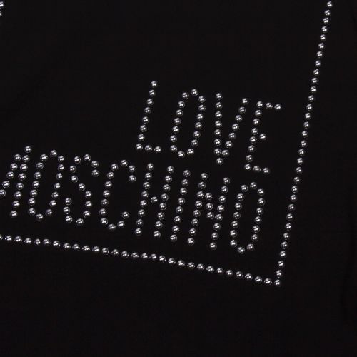 Womens Black Stud Logo Box S/s T Shirt 77130 by Love Moschino from Hurleys
