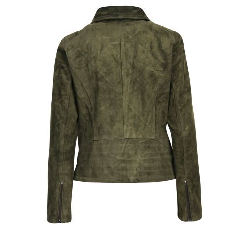 Womens Forest Night Vicrisa Suede Biker Jacket 77156 by Vila from Hurleys