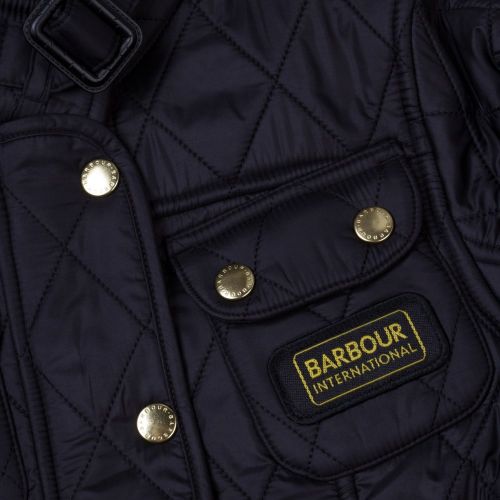 Girls Black International Quilted Jacket 65708 by Barbour from Hurleys