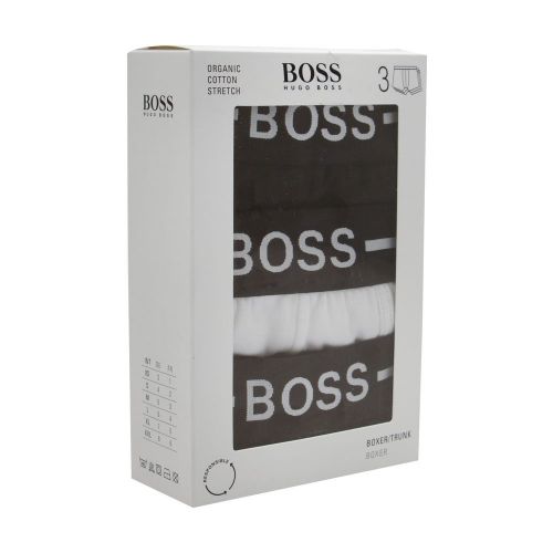 BOSS Trunks Mens Black/White 3 Pack Organic