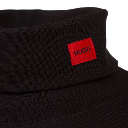 Mens Black Derollo Roll Neck L/s T Shirt 92603 by HUGO from Hurleys