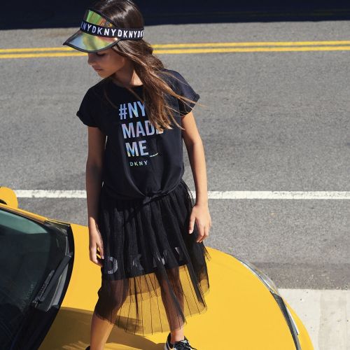 Girls Black NY Made Me S/s T Shirt 55854 by DKNY from Hurleys