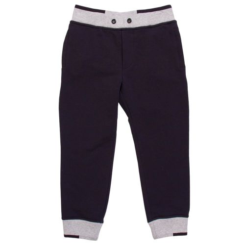 Boys Blue Cuffed Sweat Pants 6505 by Armani Junior from Hurleys