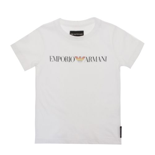 Boys White Colour Eagle S/s T Shirt 27987 by Emporio Armani from Hurleys