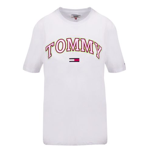 Womens White Neon Collegiate S/s T Shirt 52848 by Tommy Jeans from Hurleys