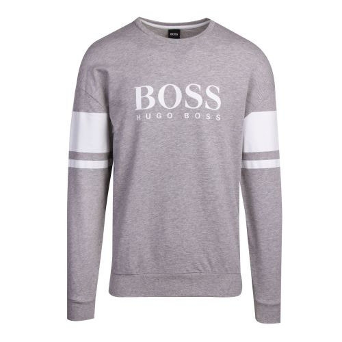 Mens Light Grey Authentic Crew Sweat Top 74122 by BOSS from Hurleys