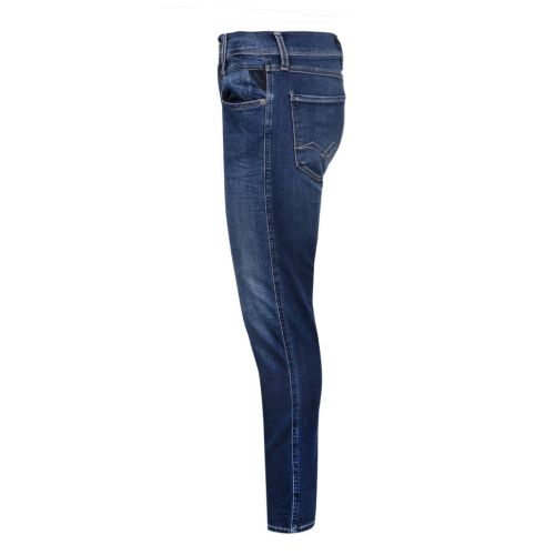 Mens Mid Blue Anbass Hyperflex Slim Fit Jeans 102242 by Replay from Hurleys