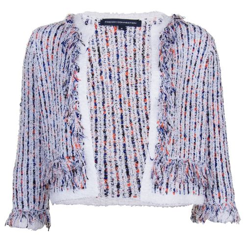 Womens White Multi Burliuk Boucle Cardigan 70708 by French Connection from Hurleys