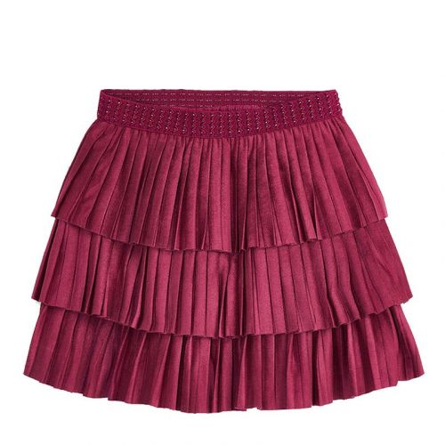 Girls Cherry Velvet Pleated Skirt 75330 by Mayoral from Hurleys