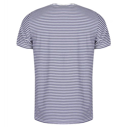 Mens Snow White Fine Stripe S/s T Shirt 21219 by Fred Perry from Hurleys