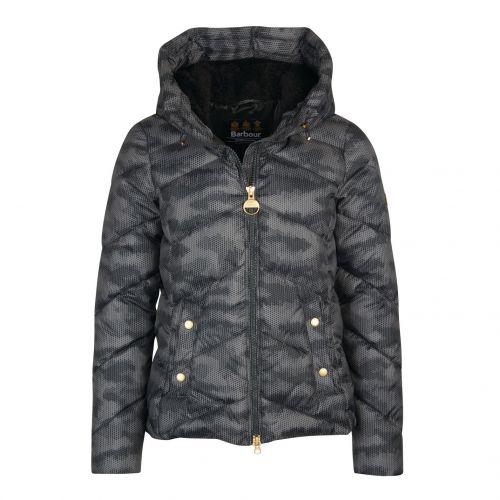 Womens Chrome Motegi Hooded Quilted Jacket 95217 by Barbour International from Hurleys