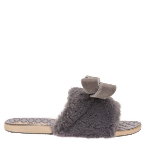 Womens Light Grey Blings Bow Slippers 30382 by Ted Baker from Hurleys