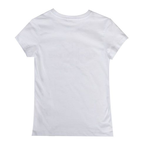 Girls Bright White Monogram Outline Slim S/s T Shirt 99139 by Calvin Klein from Hurleys