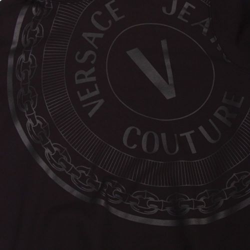 Mens Black Centered Emblem Tonal Hoodie 90385 by Versace Jeans Couture from Hurleys