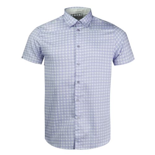 Mens Navy Modmo Dot S/s Shirt 28259 by Ted Baker from Hurleys