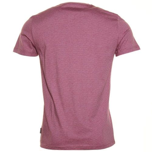 Mens Mid Pink Polrole Printed S/s Tee Shirt 33047 by Ted Baker from Hurleys