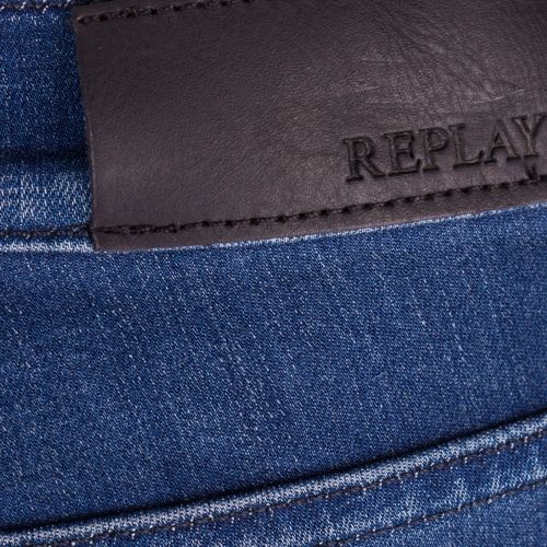 Womens Blue Wash Super High Rise Touch Skinny Fit Jeans 7105 by Replay from Hurleys