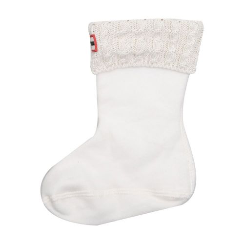 Kids White Recycled Mini Cable Socks 99087 by Hunter from Hurleys
