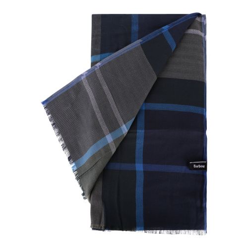 Mens Kielder Blue Walshaw Scarf 132060 by Barbour from Hurleys