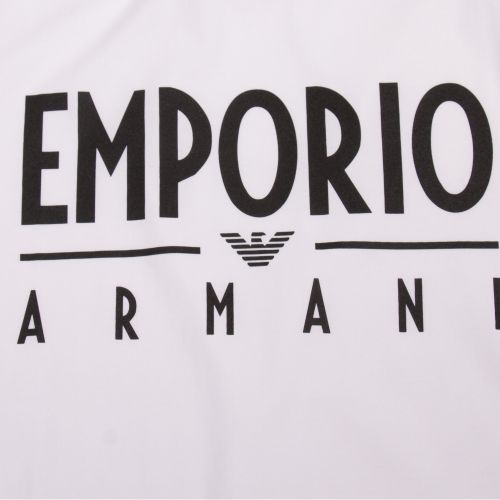 Mens White Large Logo S/s T Shirt 55558 by Emporio Armani from Hurleys