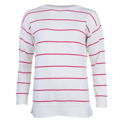 Lifestyle Womens White Barnavle Stripe Knitted Jumper 71712 by Barbour from Hurleys