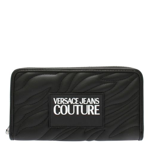 Womens Black Animal Quilted Zip Around Purse 55141 by Versace Jeans Couture from Hurleys