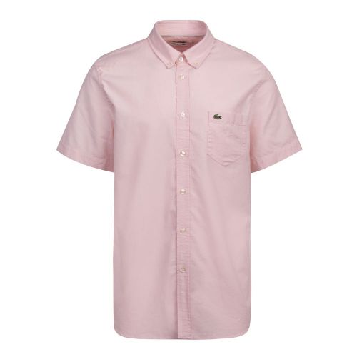 Mens Pink Oxford S/s Shirt 86292 by Lacoste from Hurleys