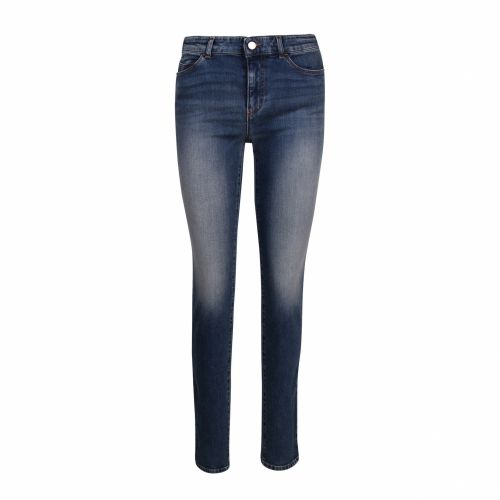 Womens Blue Wash J18 High Rise Slim Fit Jeans 48020 by Emporio Armani from Hurleys