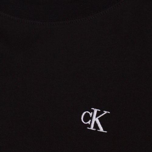 Womens Black Embroidered Slim Fit S/s T Shirt 77332 by Calvin Klein from Hurleys