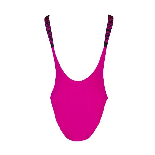 Womens Pink Glow Logo Scoop Swimming Costume 56231 by Calvin Klein from Hurleys